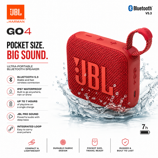 Portable Mini Bluetooth Speaker | Deep Bass Sound | Bluetooth 5.3 | Waterproof
