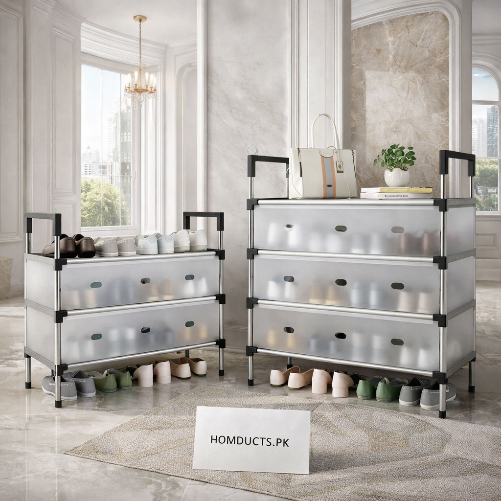 Multi-Layer Dustproof Storage Rack – Shoes, Clothes & Household Organizer