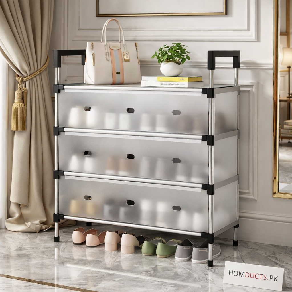 Multi-Layer Dustproof Storage Rack – Shoes, Clothes & Household Organizer