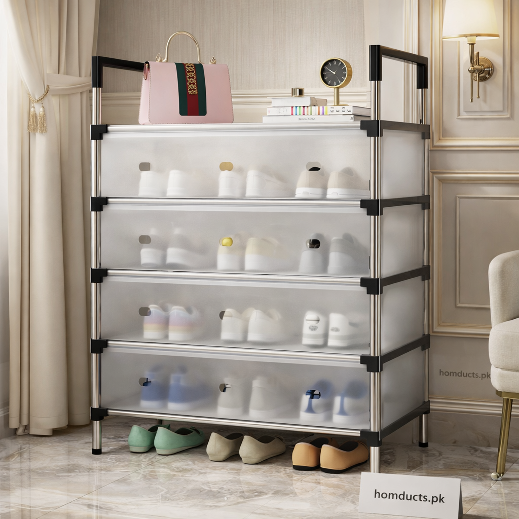 Multi-Layer Dustproof Storage Rack – Shoes, Clothes & Household Organizer