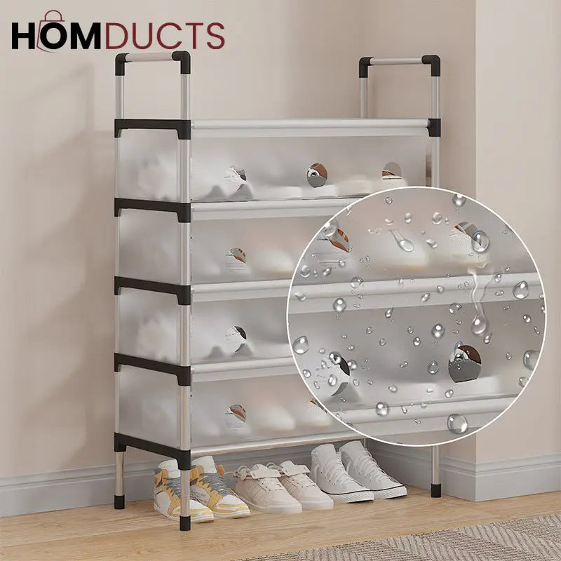 Multi-Layer Dustproof Storage Rack – Shoes, Clothes & Household Organizer