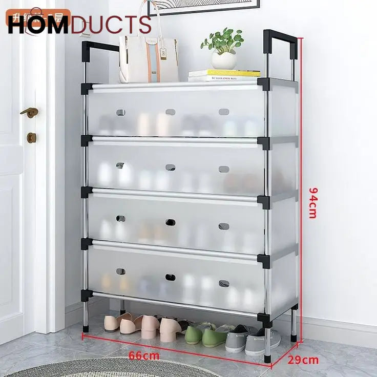Multi-Layer Dustproof Storage Rack – Shoes, Clothes & Household Organizer