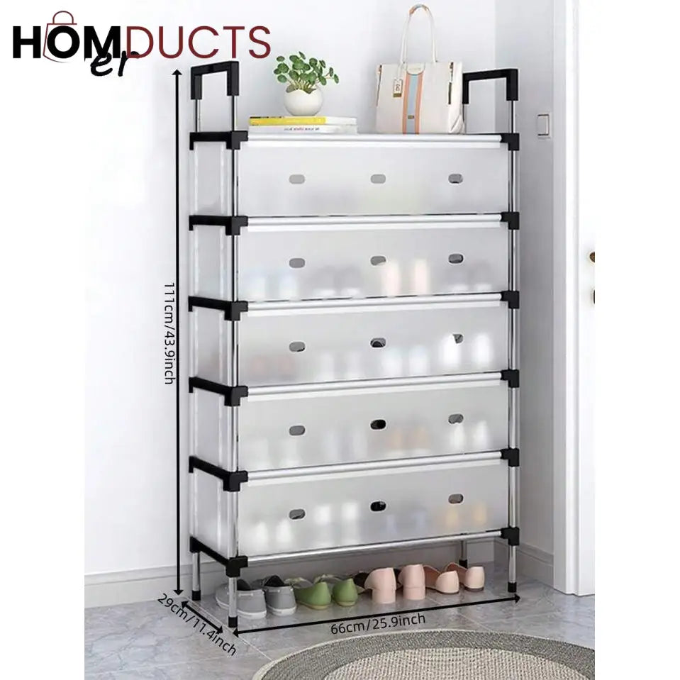 Multi-Layer Dustproof Storage Rack – Shoes, Clothes & Household Organizer
