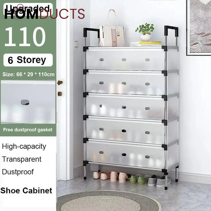 Multi-Layer Dustproof Storage Rack – Shoes, Clothes & Household Organizer